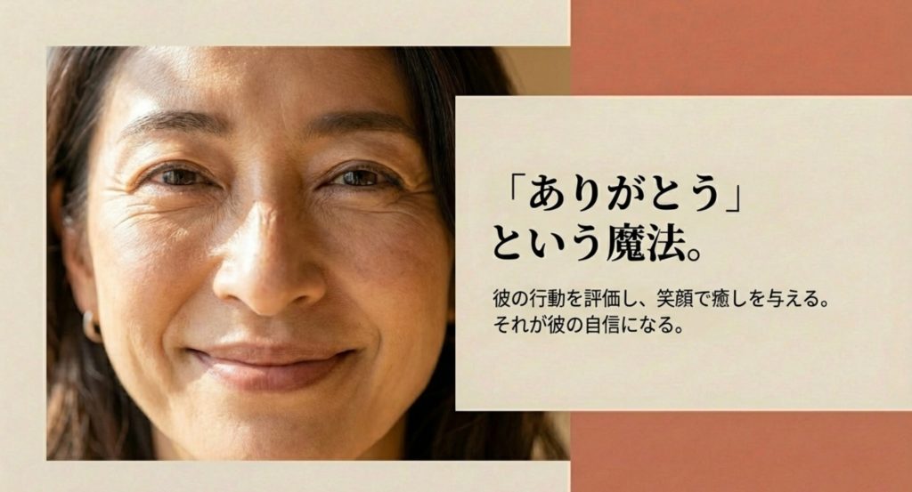  感謝の気持ちを素直に伝えられるを示す画像。