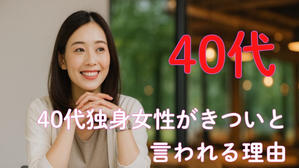 40代独身女性がきついと言われる理由と幸せになる方法