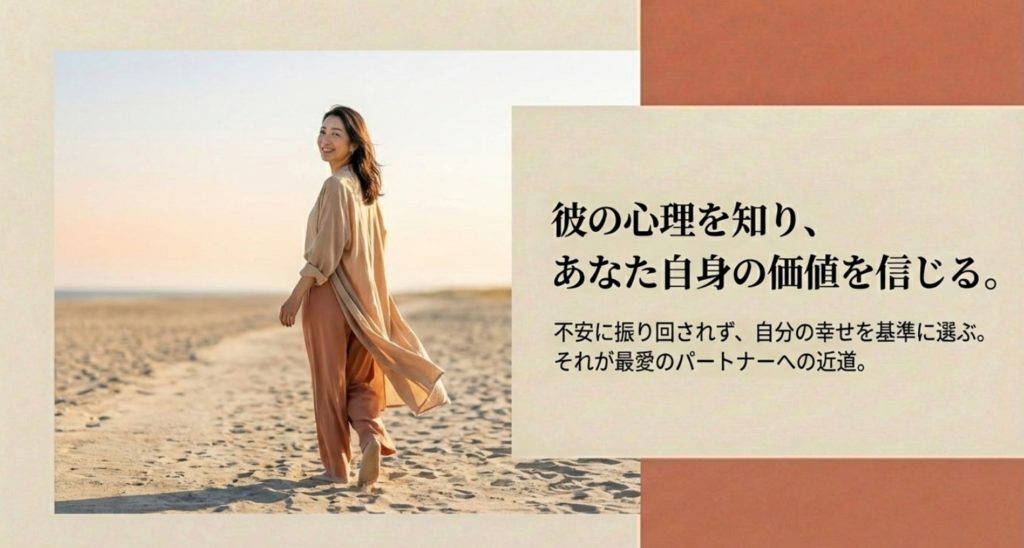 繋ぎ止めたい男性心理を理解し関係を進展：まとめを示す画像。