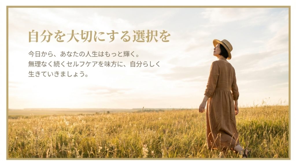 まとめ：40代から人生が好転する女の特徴を示す画像。