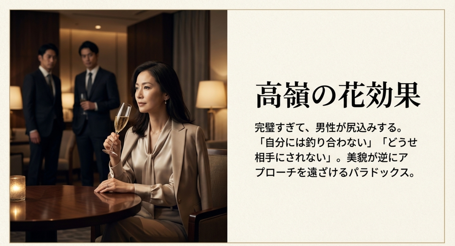 「高嶺の花効果」を生み出していることを示す画像。