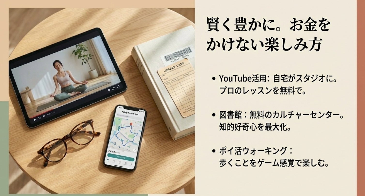 「運動不足 何から始める？」簡単な一歩を示す画像。