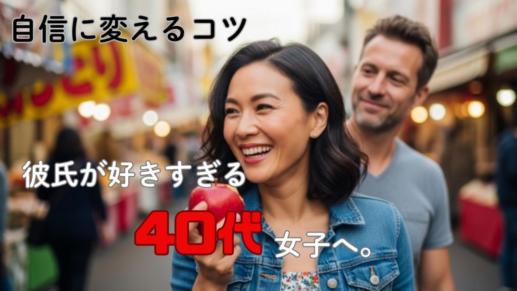 彼氏が好きすぎる40代女子へ。重い愛を自信に変えるコツ