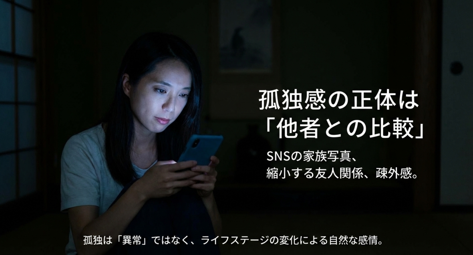 「孤独さは異常」と感じてしまう心理とはを示す画像。