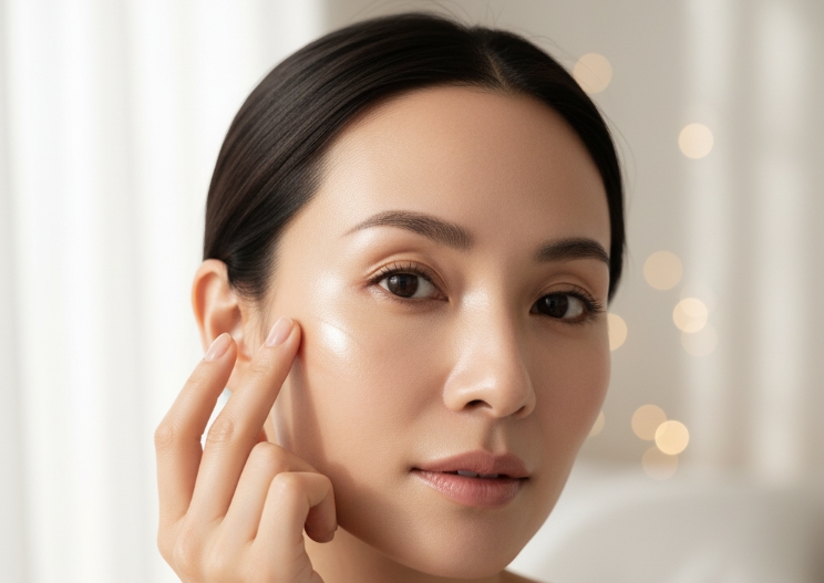 光を操るベースメイク術で艶肌を演出