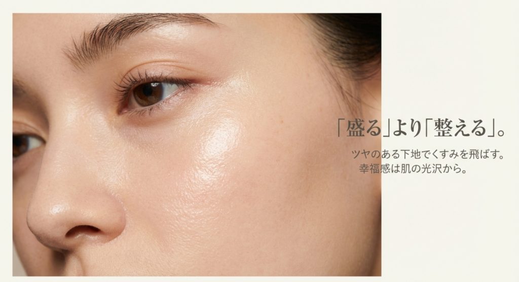 痛い若作りを避けるメイクとスキンケアを示す画像