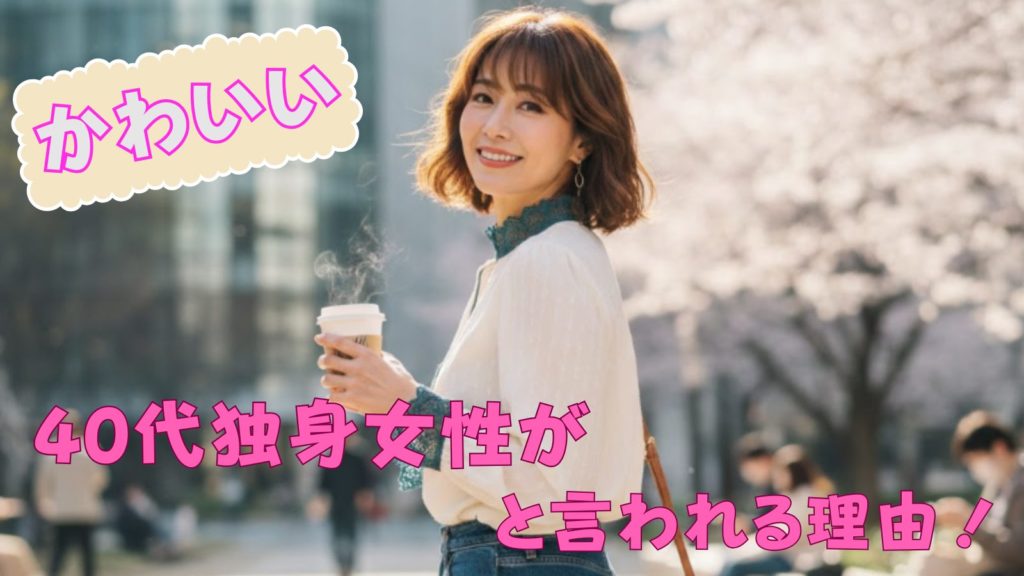 40代独身女性でかわいいと言われる人の外見と内面の魅力を紹介を示す画像