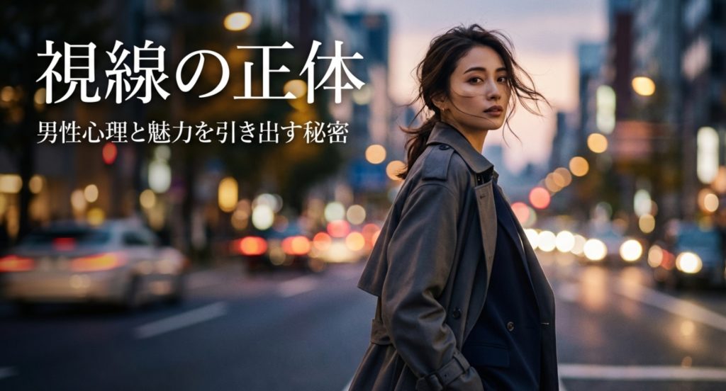 つい見てしまう男性心理を徹底解読！本能を刺激する魅力的な女性の秘密を示す画像。