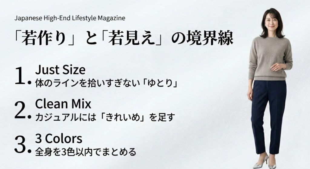痛いと言われないための上品な大人コーデのコツ