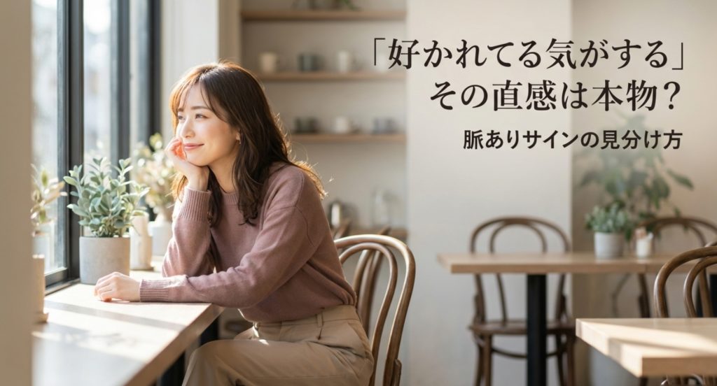 好かれてる気がする直感は本物？脈ありサインの見分け方と確かめ方を示す画像。