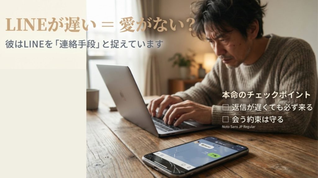 LINEの返信が遅い男性心理と本命への連絡頻度