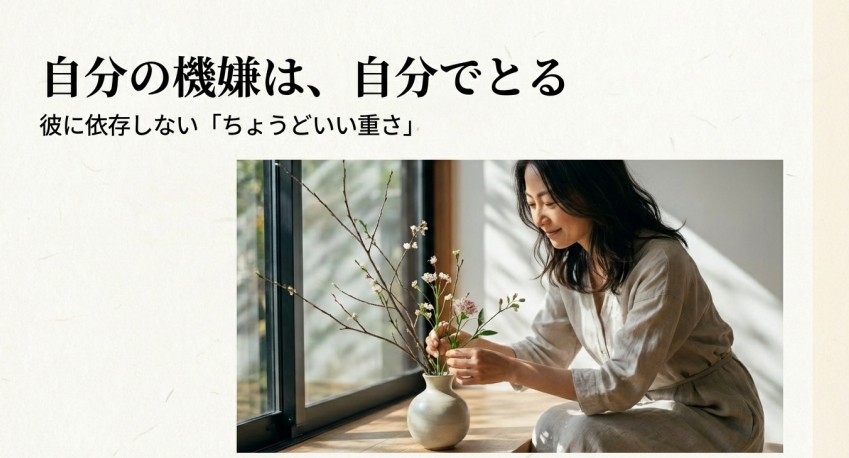 重い女にならないための情緒のセルフマネジメント法を示す画像。