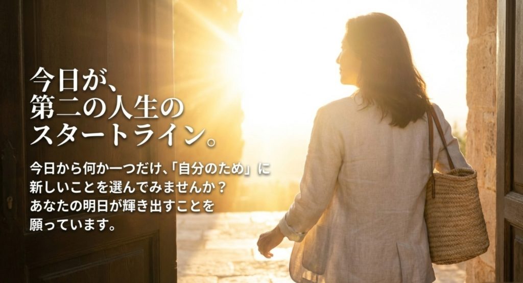 毎日つまらない40代独身女性から人生のCEOへを示す画像。