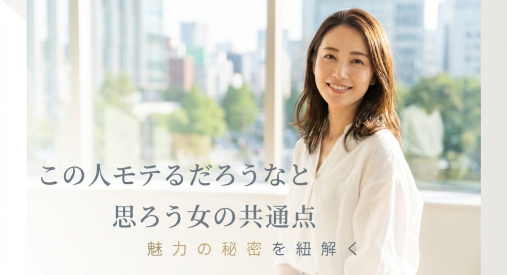 この人モテるだろうなと思う女の共通点とは？魅力の秘密を徹底解説を示す画像。