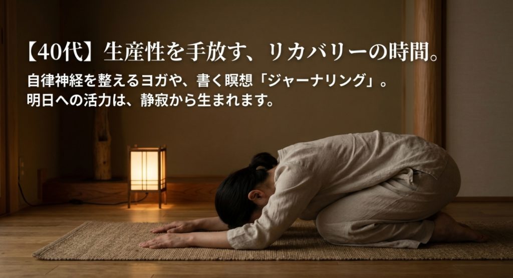 40代の社会人が自分を取り戻すためのリカバリー時間