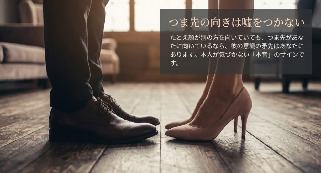 好きな人との物理的な距離感やつま先の向きの変化