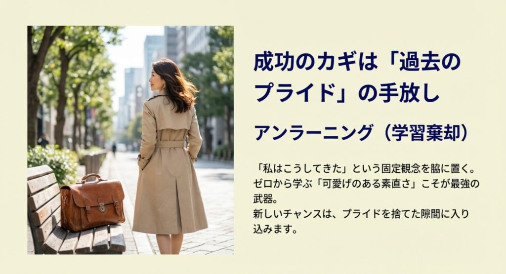 過去のプライドを捨てて自己変革を加速させる方法