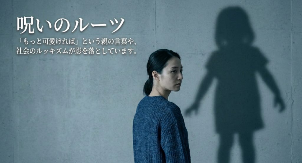 ルッキズムが加速させる完璧主義の苦しみを示す画像。