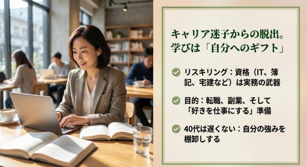 資格取得や学び直しでキャリア迷子を脱出する