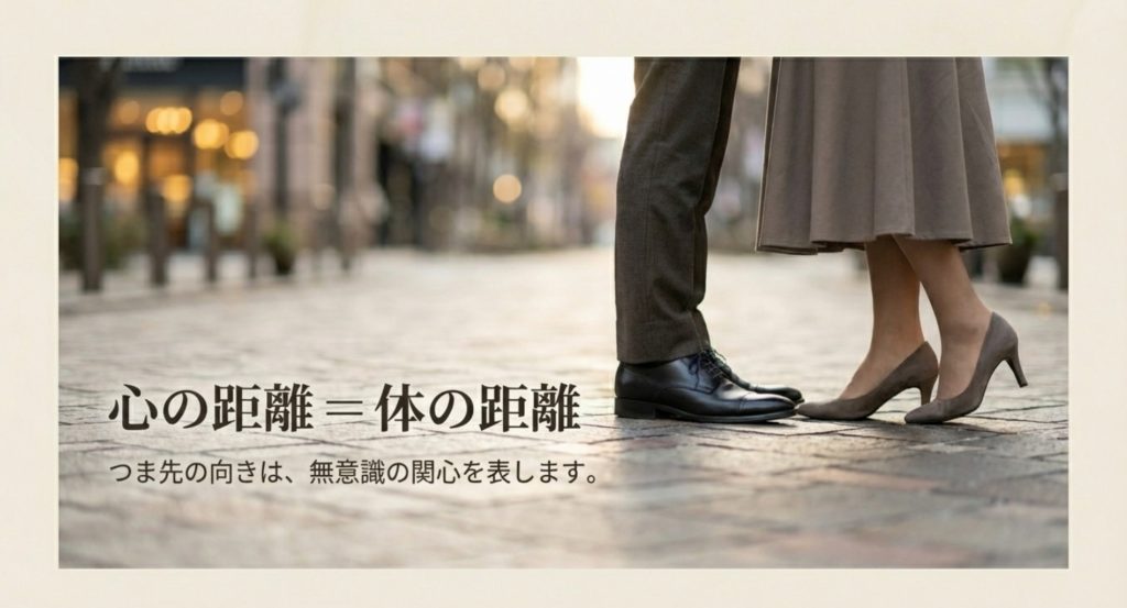 距離が近いと感じるパーソナルスペースの変化を示す画像。