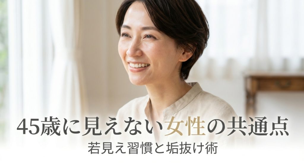 45歳に見えない女性の共通点とは？若見え習慣と垢抜け術
