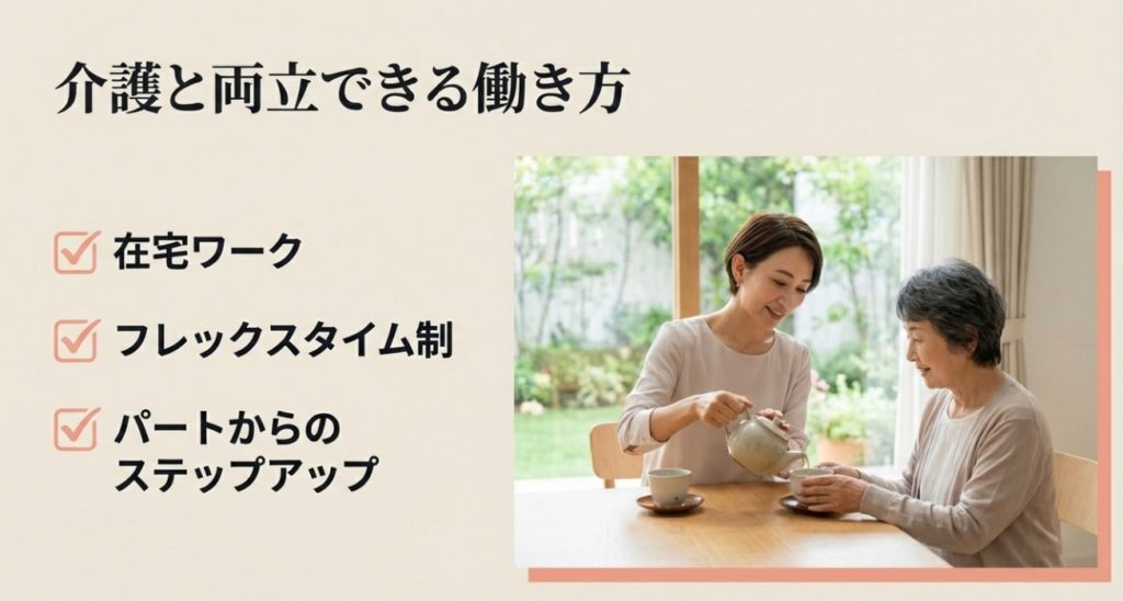 介護や親の問題と両立できる働き方の選び方