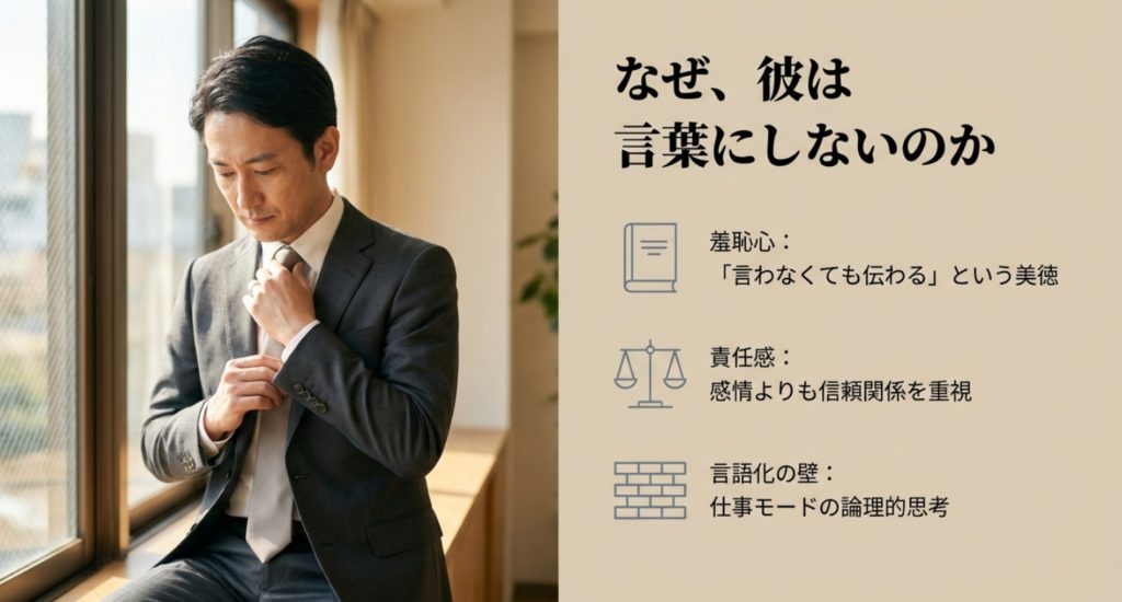 男性が愛情表現をしない理由と言語化の習慣