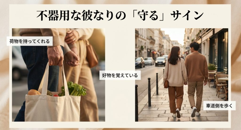 不器用な男性の愛情表現を見極める行動の法則