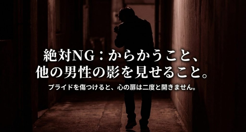 逆効果になる質問攻めやからかい等のNG行動を示す画像。
