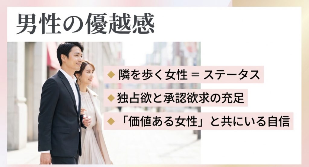 自慢したい独占欲を満たす社会的ステータスとしての価値を示す画像。