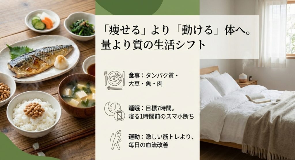 疲れやすい体質を改善する食事と睡眠の質