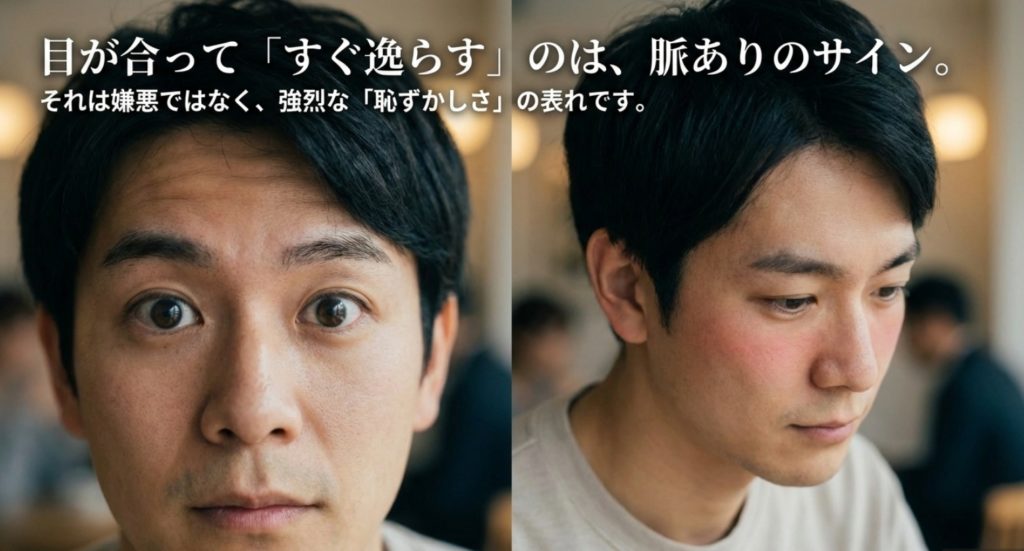 脈ありサインと好き避けの行動を見分けるポイントを示す画像。