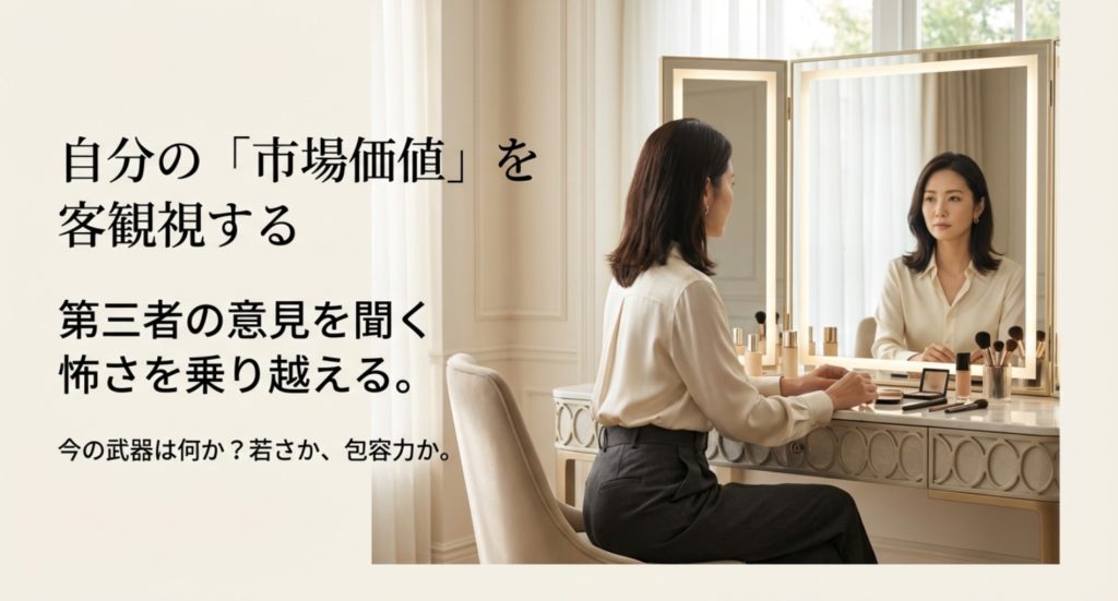 第三者の意見を率直に聞いてみることをお勧めすることを示す画像。