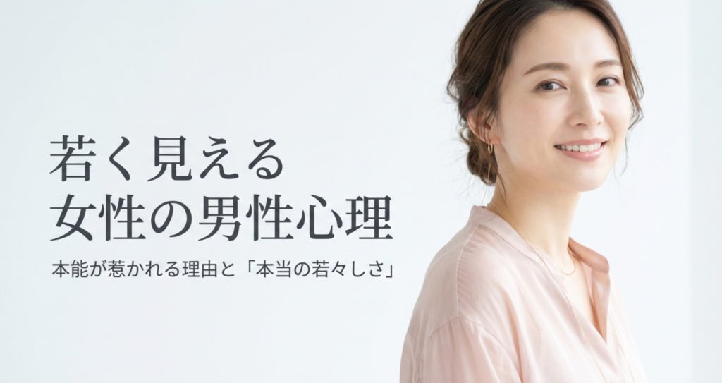 若く見える女性の男性心理とは？本能で惹かれる理由と特徴を解説を示す画像。