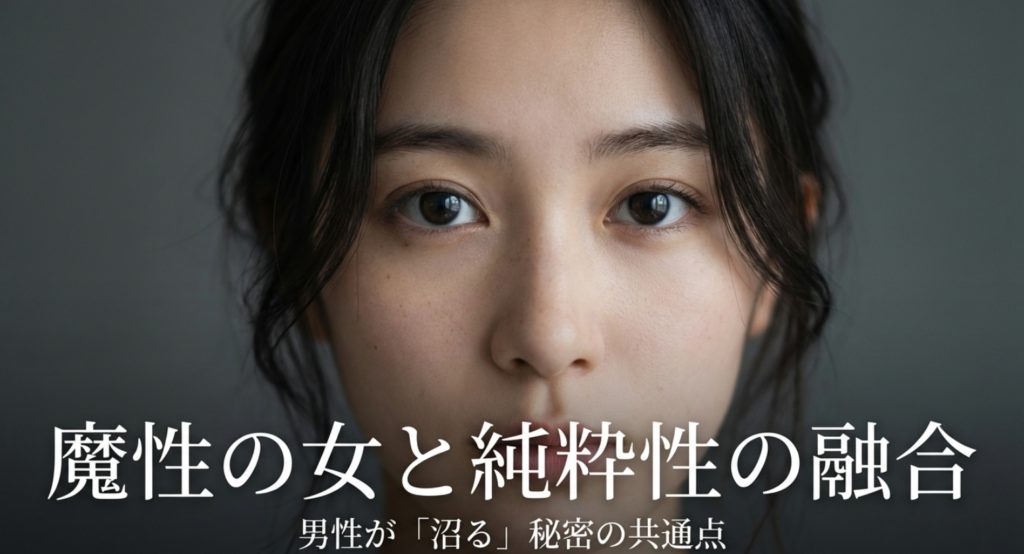 魔性の女と純粋性の融合！男性を虜にする秘密の共通点と特徴を示す画像。