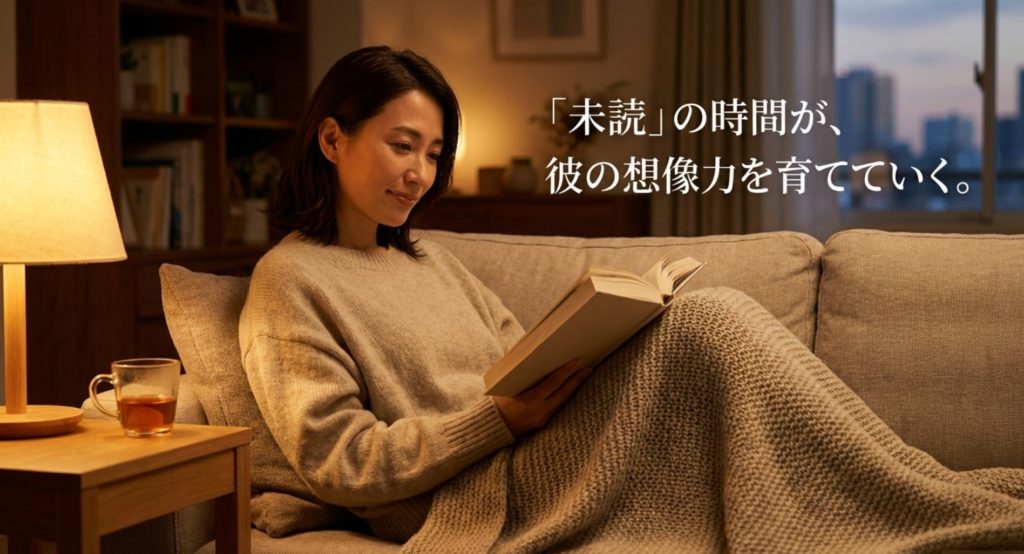 即レスしない未読放置で想像力をかき立てる方法を示す画像。