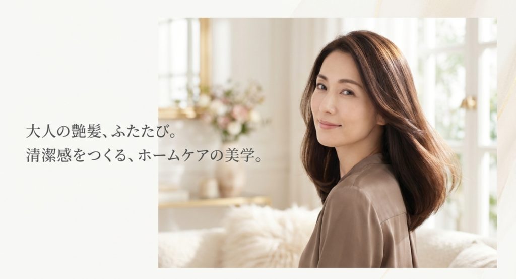 清潔感のある髪印象を目指す、大人女性のヘアケア3選を示す画像