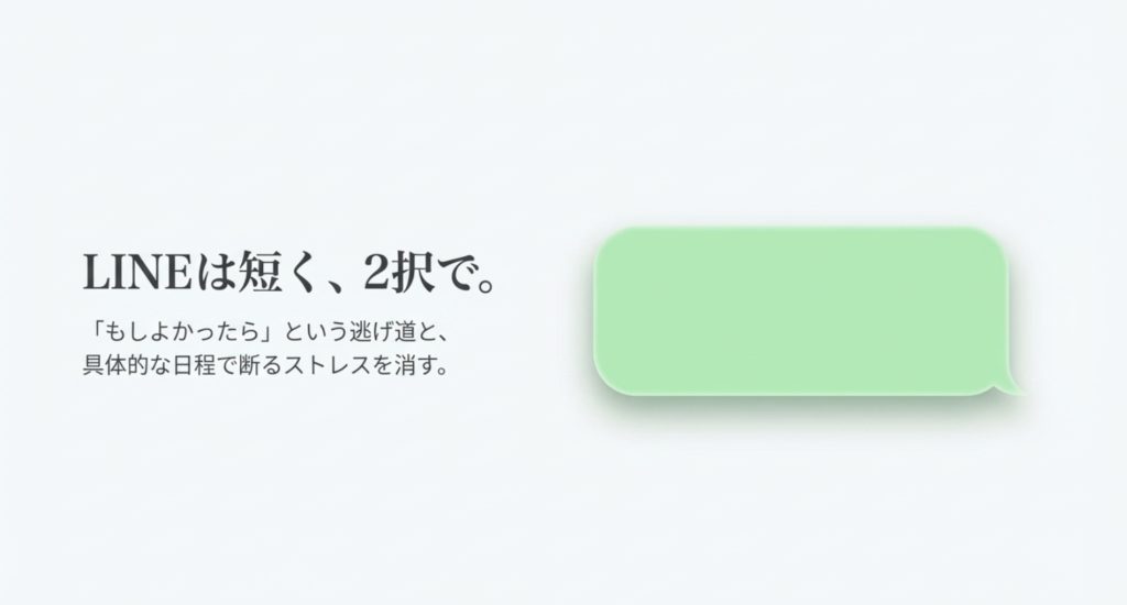 LINEでデートに誘う時の具体的な例文集を示す画像。