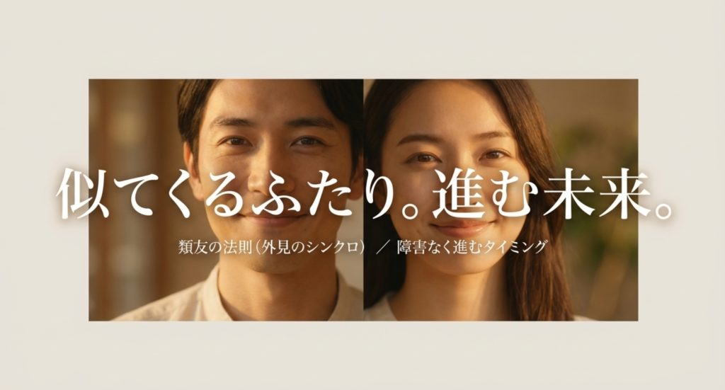 兄弟のように顔が似る外見的類似性とバイオの適合性を示す画像