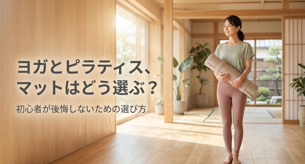 ヨガマットとピラティスマットの違いは？初心者が後悔しないための選び方を示す画像