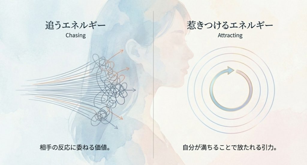 追いかけたくなる女性が持つ自立心とミステリアスな余白を示す画像