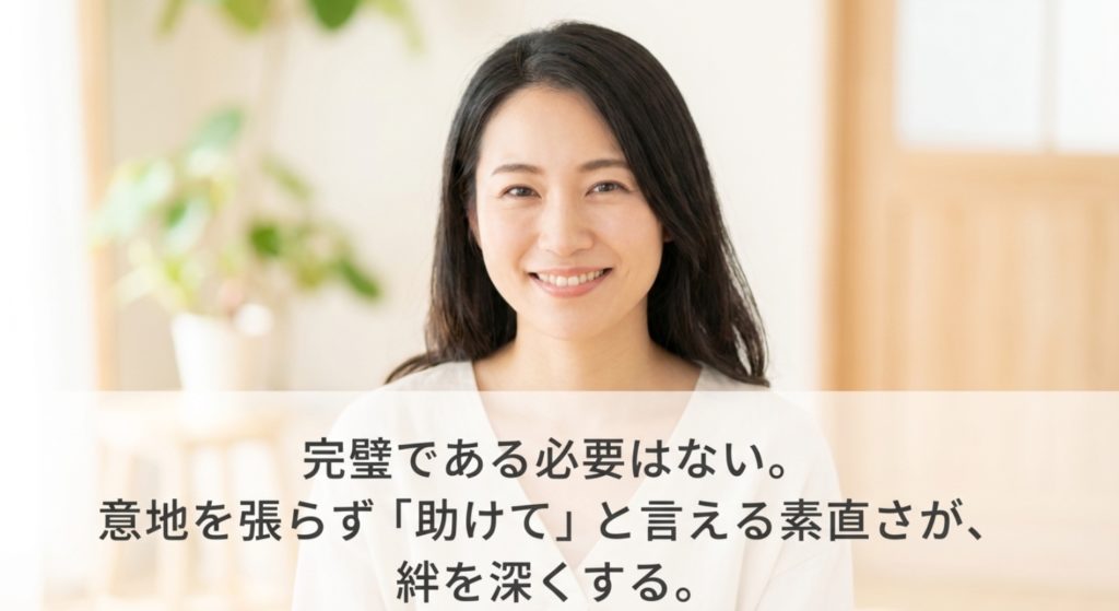 守りたくなる女性が見せる素直な弱さと一生懸命な姿を示す画像