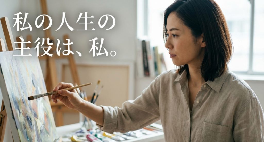 追いかけたくなる女性に共通する自分軸と自立を示す画像。