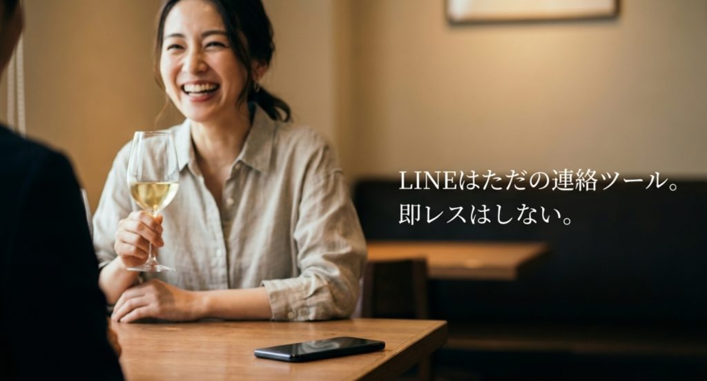 返信頻度を制御して希少価値を高めるLINE戦術を示す画像。