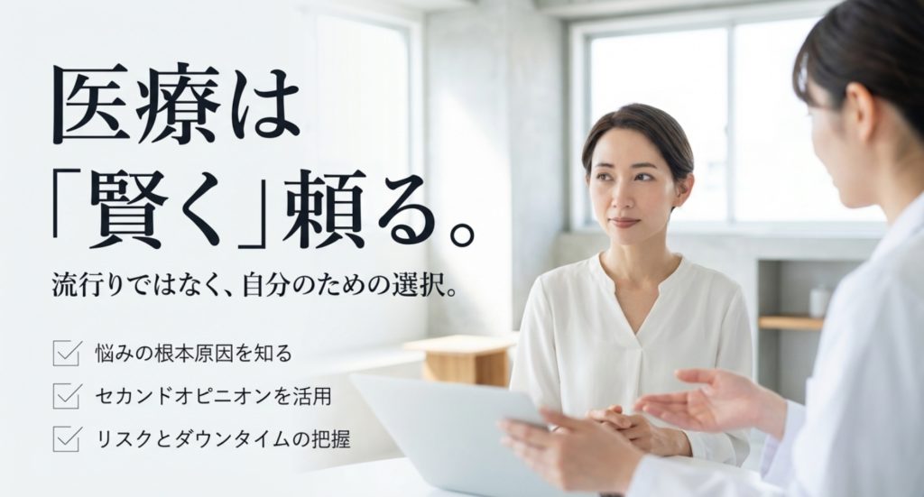 30代の美容医療で後悔しないための注意点と選び方を示す画像
